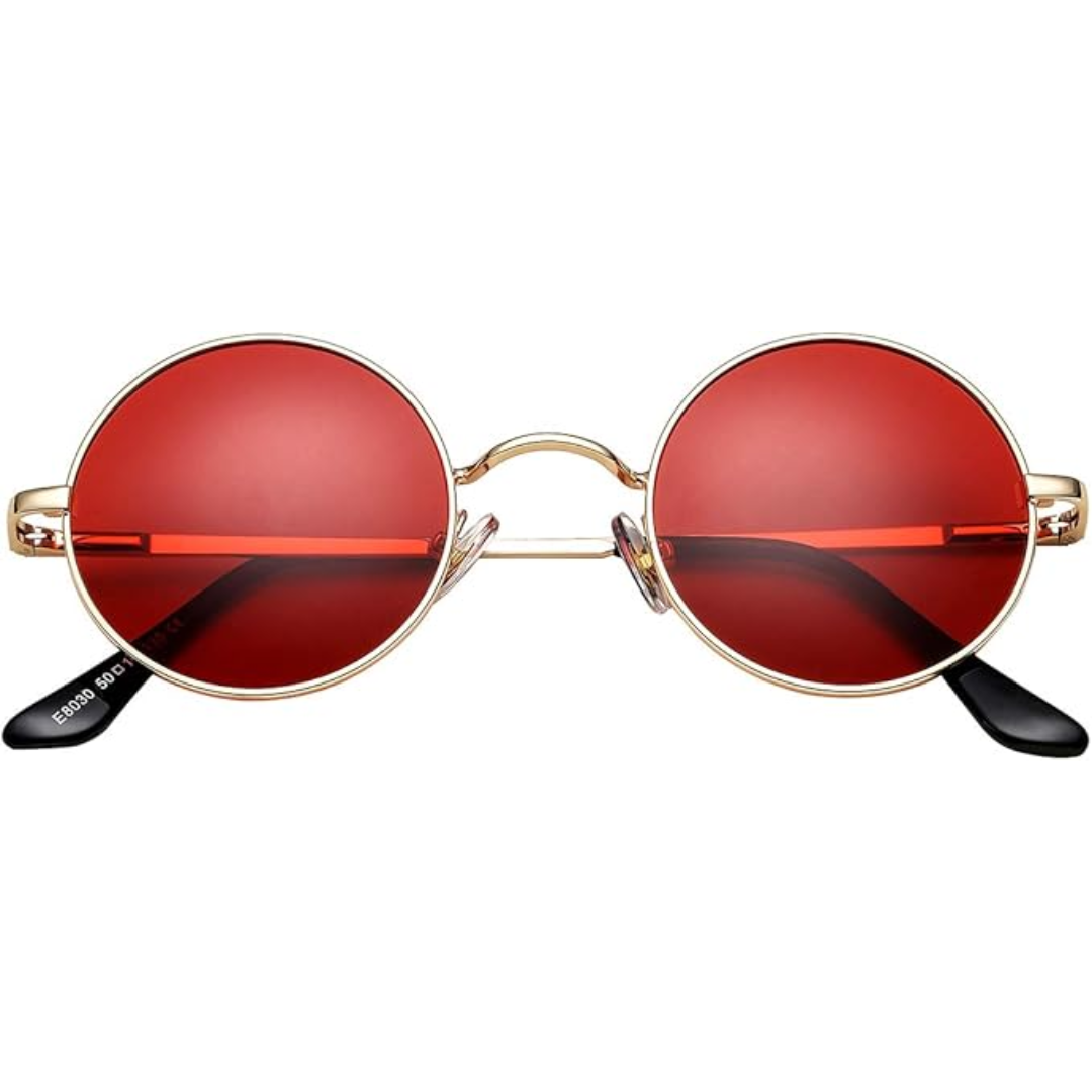 Minimalist Round Polarized Sunglasses with Sleek Metallic Frame