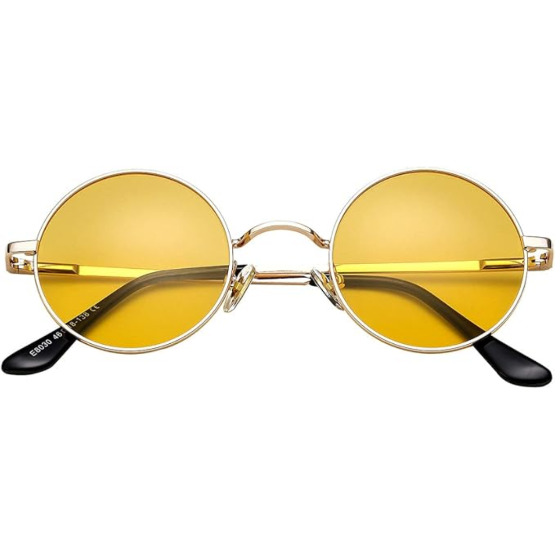 Minimalist Round Polarized Sunglasses with Sleek Metallic Frame