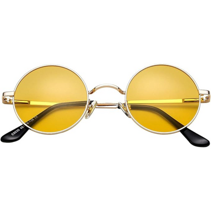 Minimalist Round Polarized Sunglasses with Sleek Metallic Frame