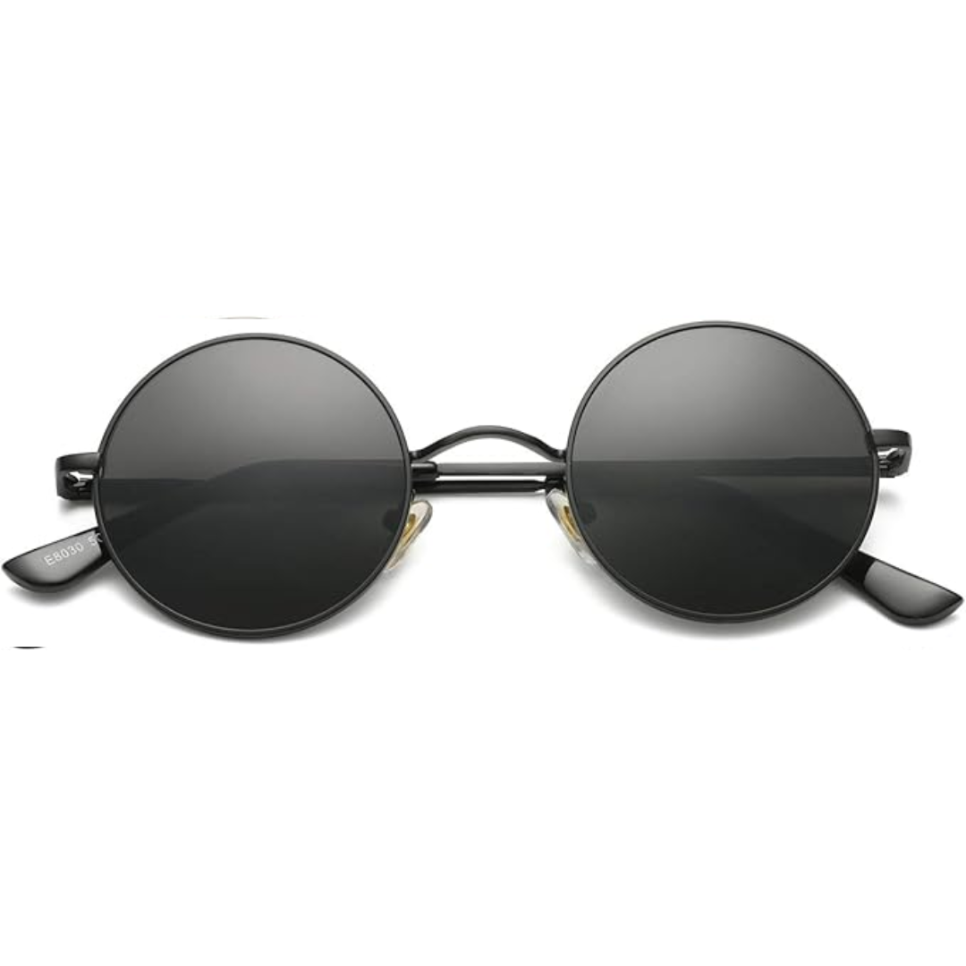Minimalist Round Polarized Sunglasses with Sleek Metallic Frame