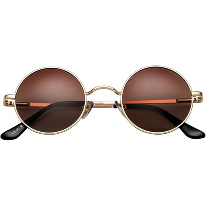 Minimalist Round Polarized Sunglasses with Sleek Metallic Frame