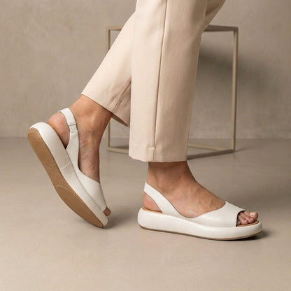 Peep-Toe Slingback Orthopedic Sandals with Cushioned Sole Support