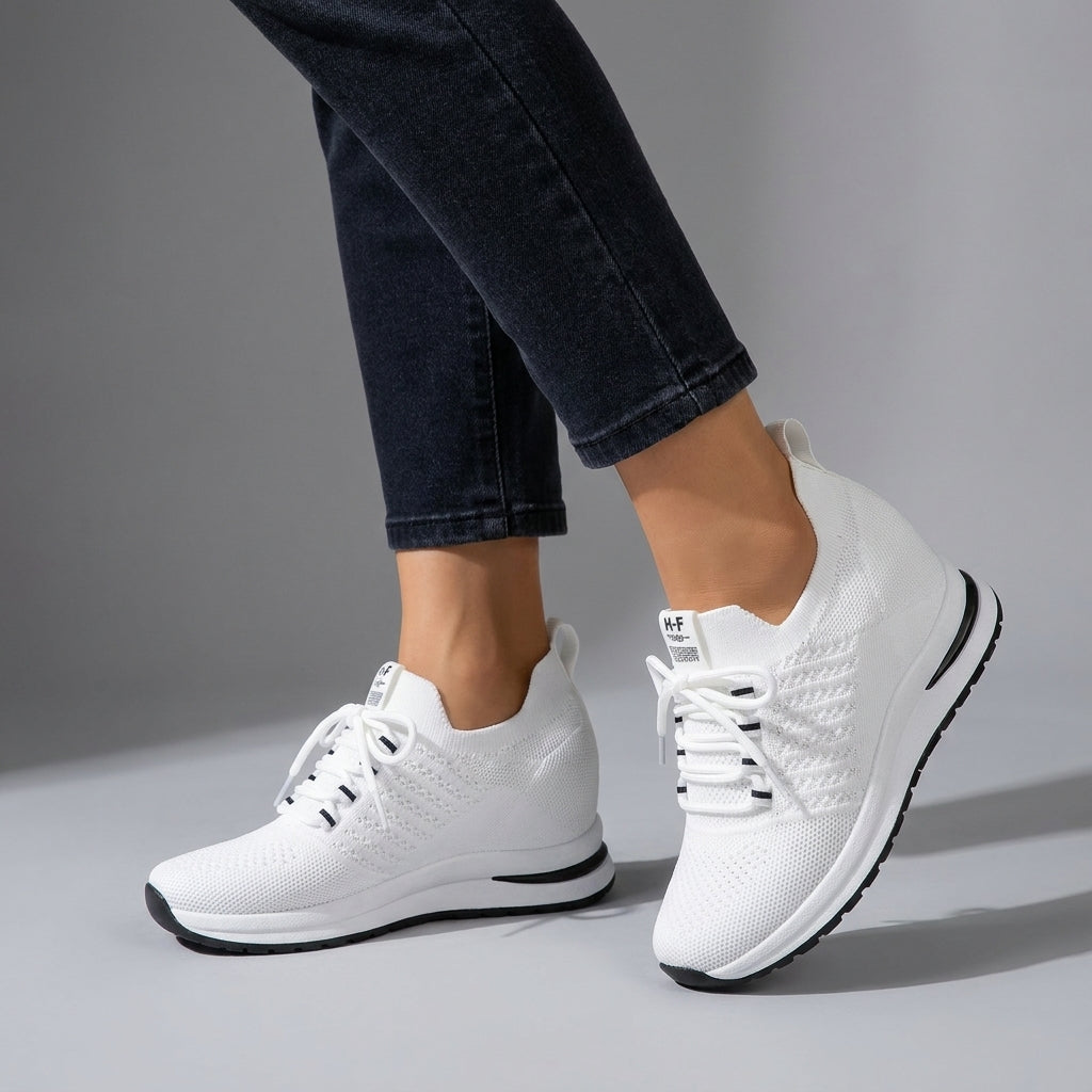 Elevated Comfort Wedge Knit Sneakers for Everyday Style
