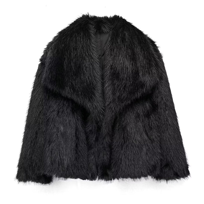 Isla Oversized Faux Fur Coat | Relaxed Fit Hip-Length Coat