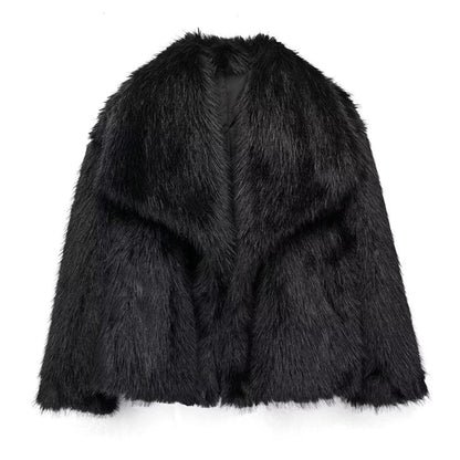 Isla Oversized Faux Fur Coat | Relaxed Fit Hip-Length Coat