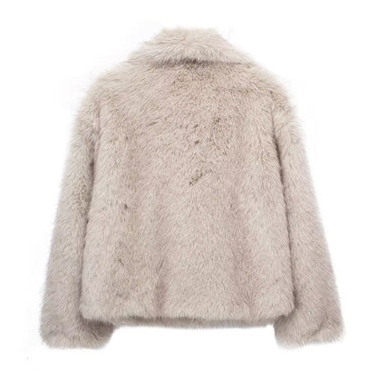 Isla Oversized Faux Fur Coat | Relaxed Fit Hip-Length Coat