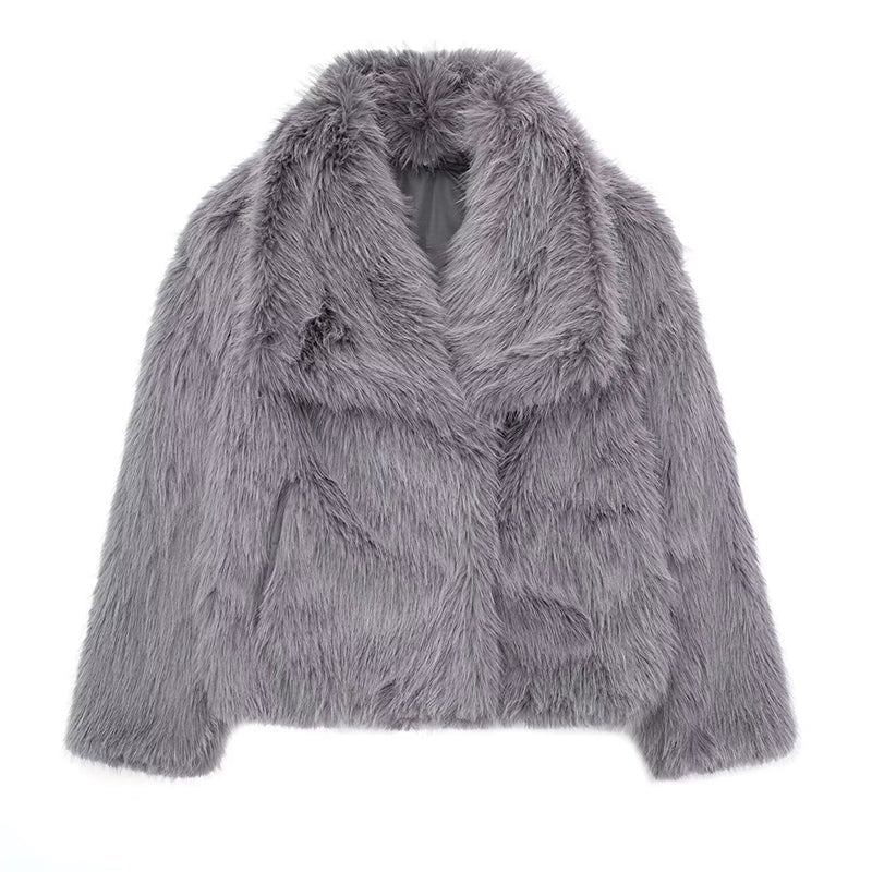 Isla Oversized Faux Fur Coat | Relaxed Fit Hip-Length Coat