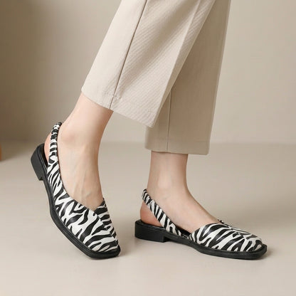 Minimalist Square-Toe Slingback Flats for Effortless Everyday Style