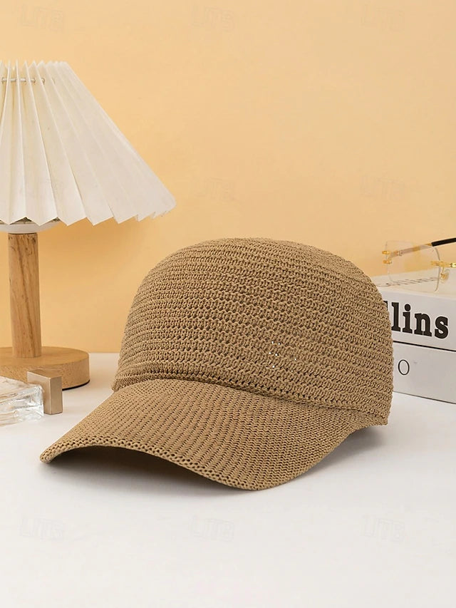 Structured Woven Baseball Cap with Curved Brim for Outdoor Leisure