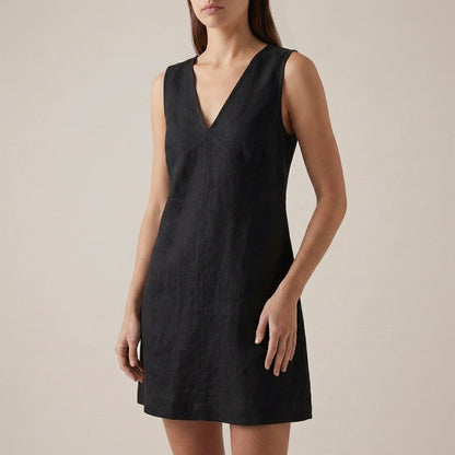 Effortless A-Line Mini Dress with V-Neck