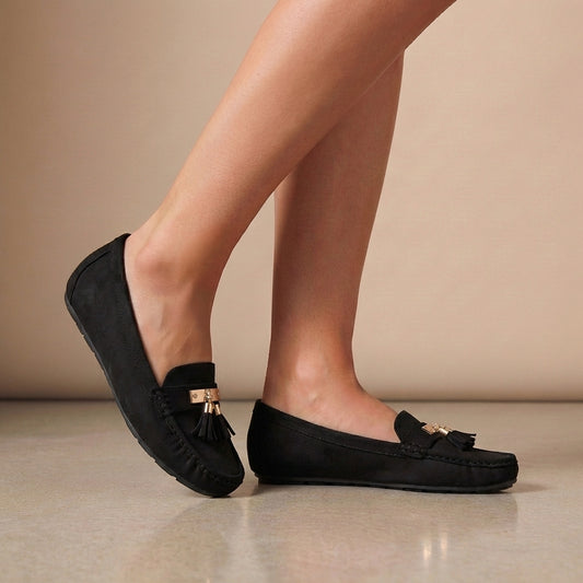 Soft-Touch Hidden Wedge Tassel Loafers for Everyday Elegance