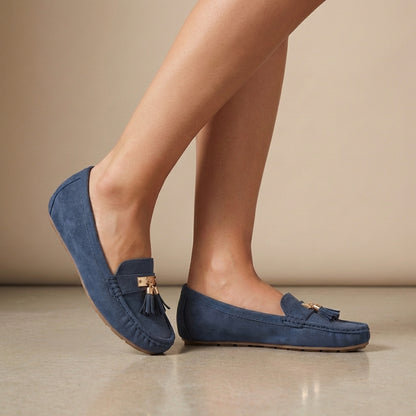 Soft-Touch Hidden Wedge Tassel Loafers for Everyday Elegance