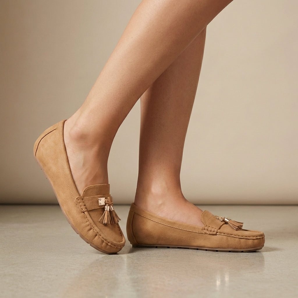 Soft-Touch Hidden Wedge Tassel Loafers for Everyday Elegance