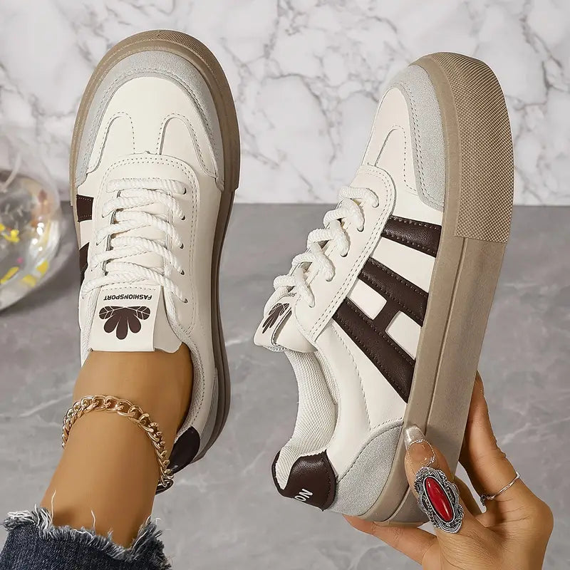 Retro-Inspired Platform Trainers with Contrast Details