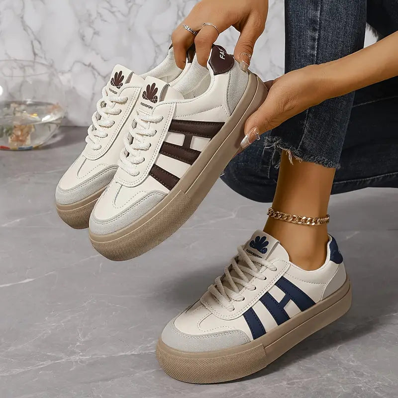 Retro-Inspired Platform Trainers with Contrast Details