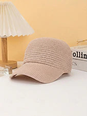 Structured Woven Baseball Cap with Curved Brim for Outdoor Leisure