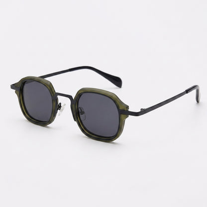 Architectural Sunglasses with Dual-Layered Geometric Frame