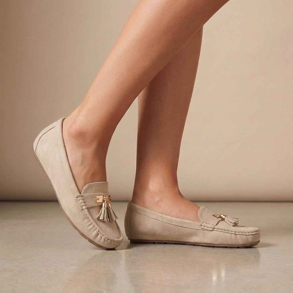 Soft-Touch Hidden Wedge Tassel Loafers for Everyday Elegance