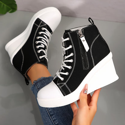 Isla Wedge High-Top Sneaker | Lace-Up Ankle-Length Sneaker