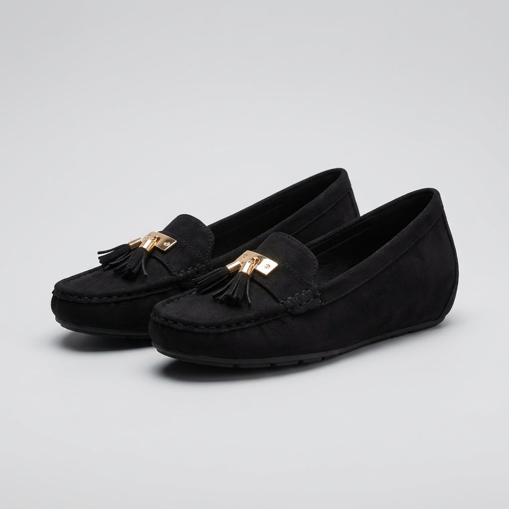 Soft-Touch Hidden Wedge Tassel Loafers for Everyday Elegance