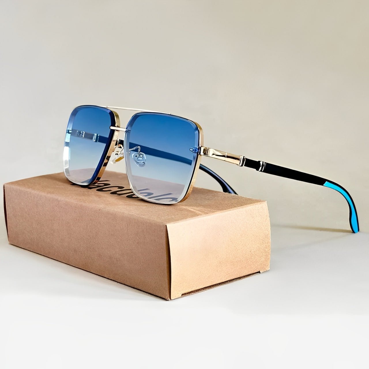 Aurora Lane Oversized Gradient Square Sunglasses
