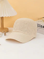 Structured Woven Baseball Cap with Curved Brim for Outdoor Leisure