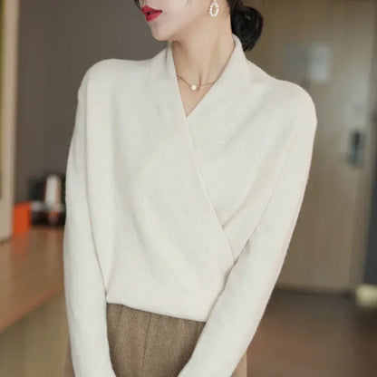 Amelia Wrap Pullover | V-Neck Relaxed Fit Pullover